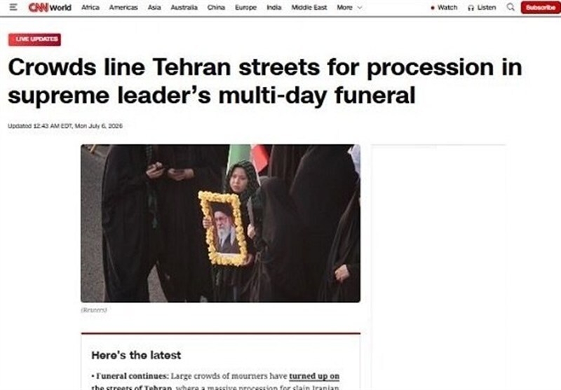 بازتاب مراسم باشکوه تشییع پیکر امام شهید در رسانههای جهان بازتاب مراسم باشکوه تشییع پیکر امام شهید در رسانههای جهان