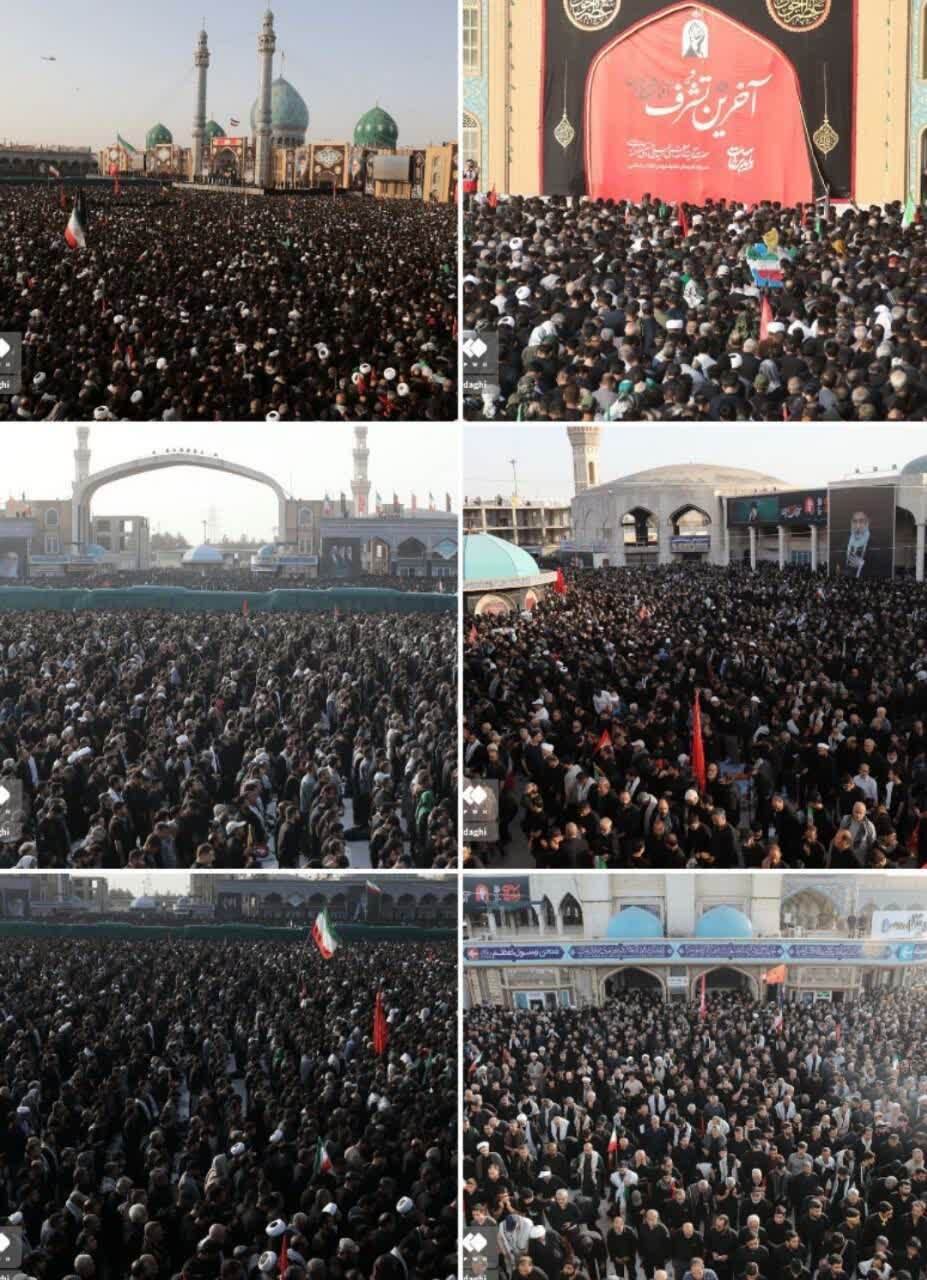 اقامه نماز آیت الله جوادی بر پیکر مطهر امام شهید + فیلم و تصاویر اقامه نماز آیت الله جوادی بر پیکر مطهر امام شهید + فیلم و تصاویر
