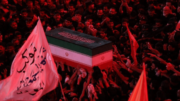 م/ پایان مراسم 7 ساعته تشییع پیکر رهبر شهید انقلاب در کربلا م/ پایان مراسم 7 ساعته تشییع پیکر رهبر شهید انقلاب در کربلا