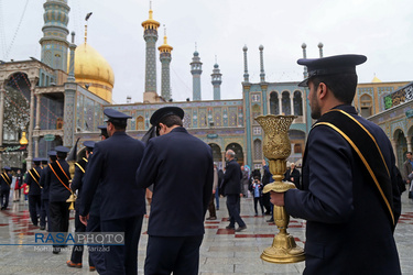 عزاداری خادمان حرم حضرت معصومه (س) در روز شهادت حضرت امام کاظم (ع)