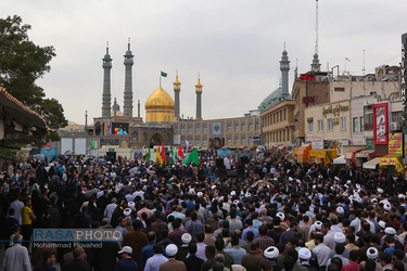 تشییع شهید مدافع حرم احمد جلالی نسب در قم