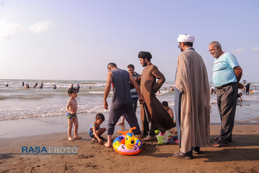 تبلیغ طلاب جوان در ساحل دریا | فرح آباد