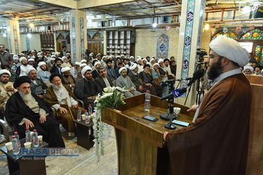 حضور حجت الاسلام والمسلمین قمی رییس سازمان تبلیغات اسلامی همایش طلایه داران تبلیغ در استان فارس