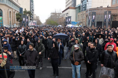 تجمع سوگواران شهادت سردار سپهبد حاج قاسم سلیمانی در میدان فلسطین تهران