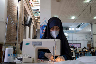 کارگاه تولید جهادی لوازم بهداشتی در امامزاده علی بن حمزه (ع) تهران‎