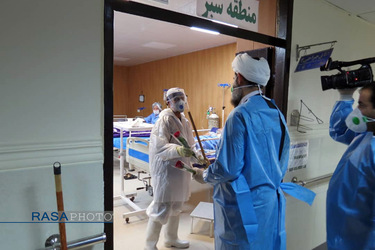 حضور طلاب جهادگر در بیمارستان سینا اهواز