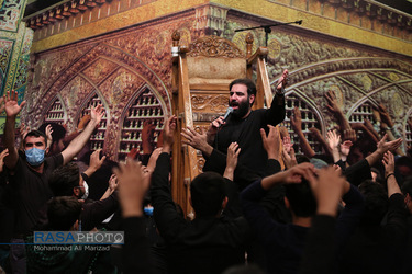 امیر کرمانشاهی | مراسم عزاداری دهه سوم ماه سفر در حسینیه آیت الله شاهرودی در مشهد