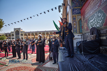 عزاداری تاسوعای حسینی در حرم احمدبن موسی الکاظم (ع)