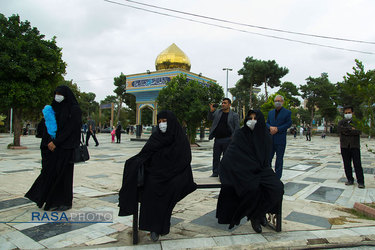 اجتماع عزاداران در روز شهادت حضرت امام رضا (ع) در حرم مطهر امامزاده عبدالله گرگان