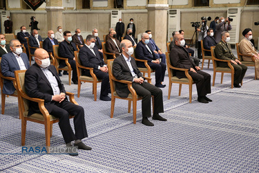 دیدار رئیس‌جمهور و اعضای هیئت دولت با مقام معظم رهبری