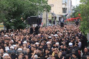 دسته عزاداری روز شهادت حضرت امام صادق (ع) با حضور حضرت آیت الله وحید خراسانی