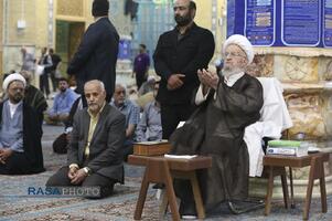 حضور حضرت آیت الله مکارم شیرازی در مسجد مقدس جمکران