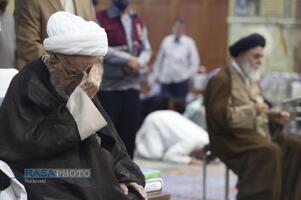 حضور حضرت آیت الله مکارم شیرازی در مسجد مقدس جمکران