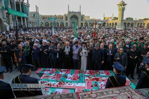 تشییع پیکر مطهر ۸ شهید حمله رژیم صهیونیستی در قم