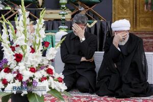 آیین اذن عزا و تعویض پرچم حرم مطهر رضوی در آغاز ماه محرم