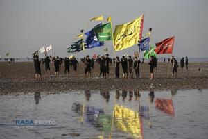 حرکت زائران اربعین حسینی (ع) از جنوب عراق- رأس البیشه