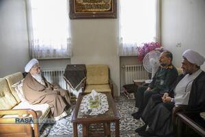 دیدار رئیس سازمان بسیج مستضعفین با مراجع تقلید و علما در قم