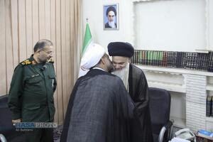 دیدار رئیس سازمان بسیج مستضعفین با مراجع تقلید و علما در قم
