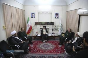 دیدار رئیس سازمان بسیج مستضعفین با مراجع تقلید و علما در قم