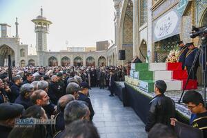 تشییع پیکر پاک ۷ شهید گمنام دفاع مقدس در قم