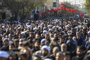 دسته عزاداری روز شهادت حضرت زهرا (سلام‎‌الله‌علیها) با حضور حضرت آیت الله وحید خراسانی