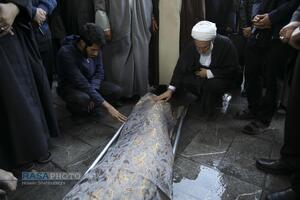 مراسم تشییع و خاکسپاری ابوالشهید حاج‌آقا عبدالله طائب