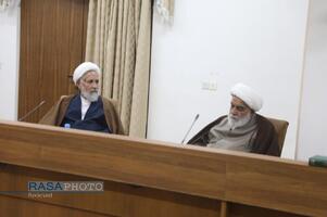 جلسه جامعه مدرسین حوزه علمیه با حضور جبلی رئیس رسانه ملی