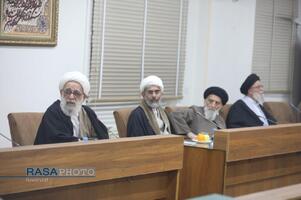 جلسه جامعه مدرسین حوزه علمیه با حضور جبلی رئیس رسانه ملی