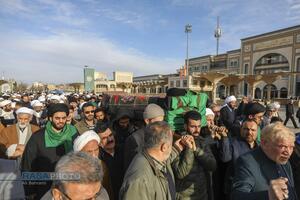 تشییع پیکر آیت الله سیدهادی حسینی سیستانی برادر حضرت آیت‌الله سید علی سیستانی