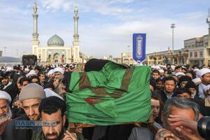 تشییع پیکر آیت الله سیدهادی حسینی سیستانی برادر حضرت آیت‌الله سید علی سیستانی