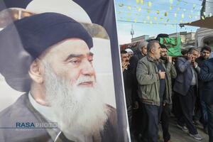 تشییع پیکر آیت الله سیدهادی حسینی سیستانی برادر حضرت آیت‌الله سید علی سیستانی