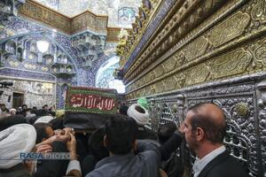 تشییع پیکر آیت الله سیدهادی حسینی سیستانی برادر حضرت آیت‌الله سید علی سیستانی