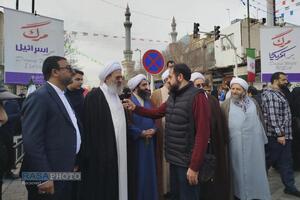 حضور آیت الله فقیهی در راهپیمایی یوم الله ۲۲ بهمن در قم