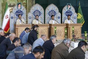 ترتیل خوانی قرآن کریم در حرم مطهر رضوی