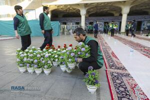 ضیافت افطار در صحن ملکوتی حرم کریمه اهلبیت (س)