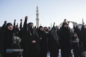 آئین تعویض پرچم مسجد مقدس جمکران در پی شهادت حضرت آیت‌الله‌العظمی خامنه‌ای (قدس‌سره)