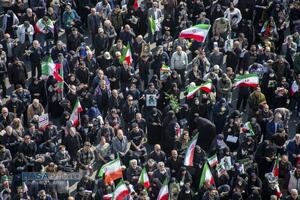 تشییع شهید دکتر علی لاریجانی، سردار سلیمانی و شهدای ناو دنا در تهران