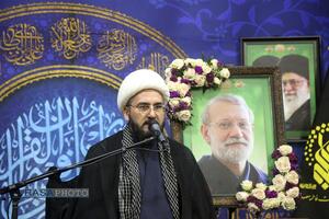 بزرگداشت شهید لاریجانی و وداع با پیکر مطهر شهید کیارش در حرم بانوی کرامت