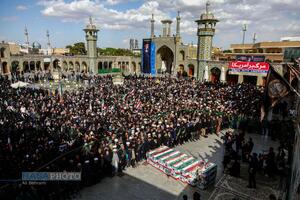 تشییع پیکر ۱۷ شهید تجاوز آمریکایی صهیونی به پردیسان
