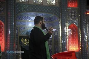 اجتماع هیئات مذهبی قم با شعار «مسلم دیگر تنها نخواهد ماند» در حرم مطهر