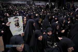 مراسم عزاداری شب عاشورای حسینی در جوار محل شهادت قائد شهید