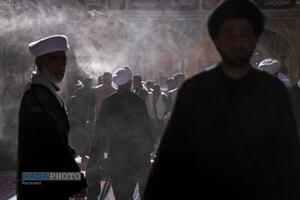 حضور گسترده علماء حوزه علمیه نجف اشرف در مراسم تشییع رهبر شهید انقلاب