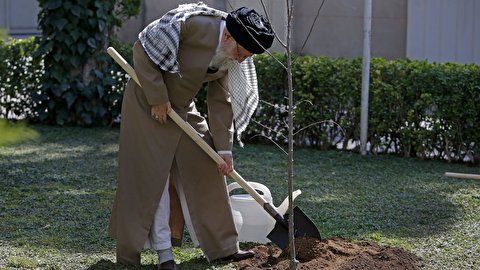 رہبر معظم انقلاب نے یوم درخت کاری اور ہفتہ قدرتی ذخائر کے موقع پر درخت لگائے