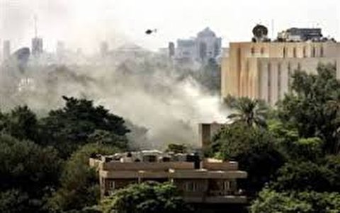 بغداد میں امریکی سفارتخانے پر راکٹ حملے متعدد زخمی