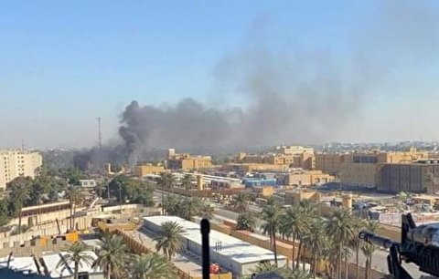 بغداد میں امریکی سفارت خانے کے قریب تین راکٹ داغے گئے